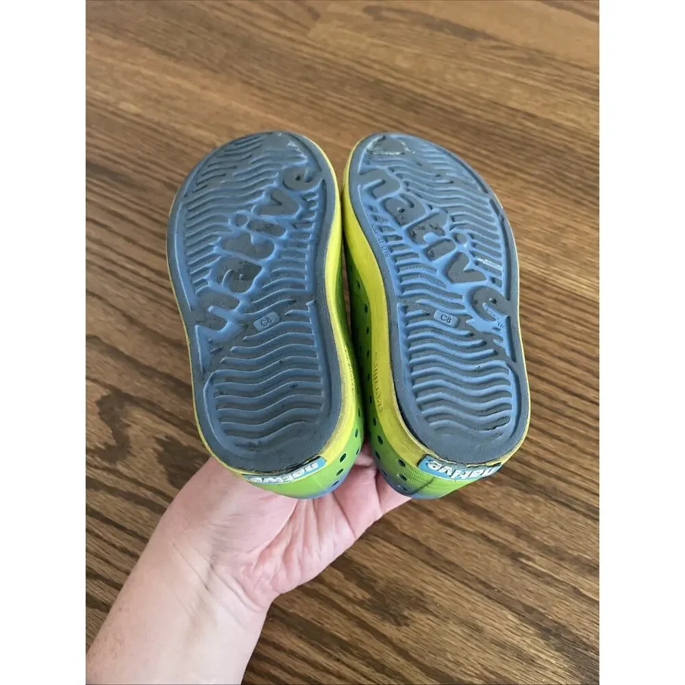 NATIVE JEFFERSON Ombre Blue Yellow WATER SANDALS SNEAKER SHOES TODDLER Child 8